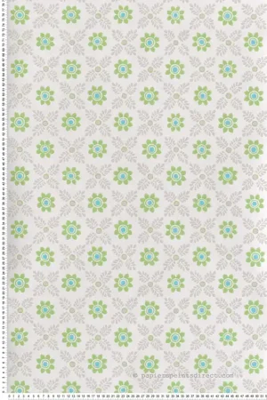 Expédition Rapide Papier peint Fleur Ditsy Block Phthalo - National Trust Papers 4 de Little Greene Réf. 0267DIPHTHA
