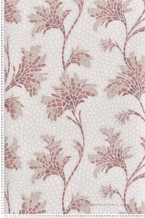 Papier peint Nature Mosaic Trail Blush - National Trust Papers 4 de Little Greene Réf. 0267MOBLUSH Nouvel Arrivage