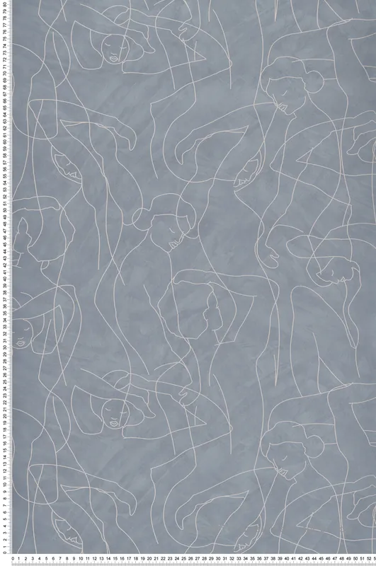 Remise Papier peint Silhouette Design gris bleu - Boca Chica de Montecolino Réf. MC-SO27046