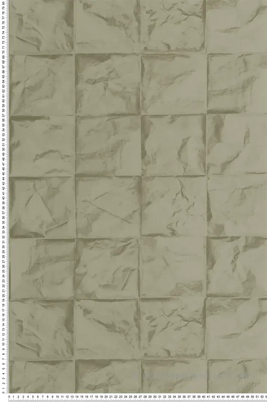 Dernier Modèle Papier peint Carreaux Papier Froissé vert - Papercraft de Casadéco Réf. PAPC89647404