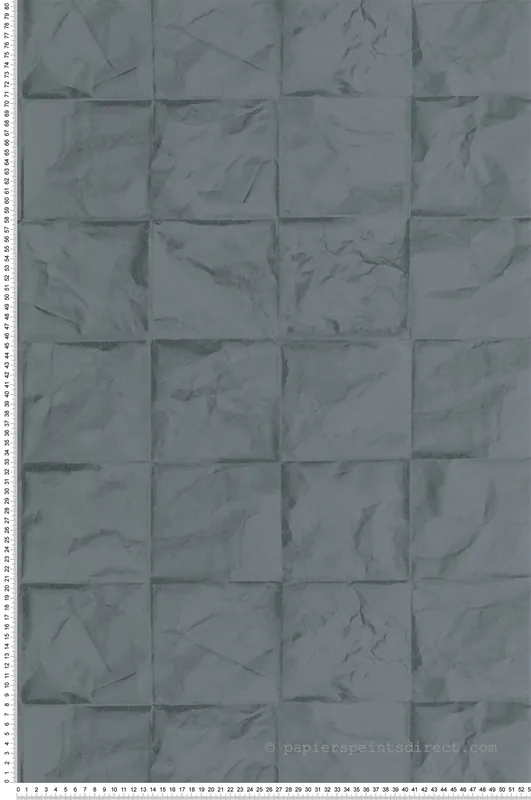 Vente Flash Papier peint Carreaux Papier Froissé bleu marine - Papercraft de Casadéco Réf. PAPC89646556