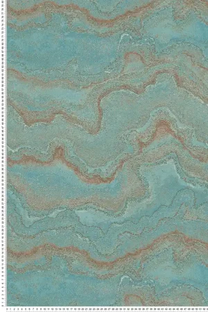 Prix Réduit Papier peint Pierre Précieuse Métallisé bleu doré - Stories of Life d‘A.S. Création Réf. AS-396591
