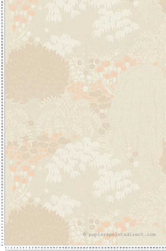 Acheter En Ligne Papier peint Feuilles Arbres Giverny beige rose - Famous Garden d‘A.S. Création Réf. AS-393502
