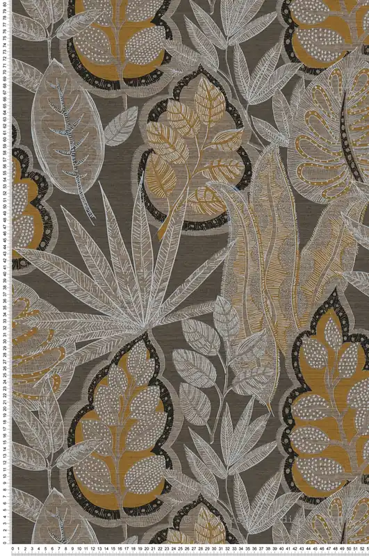 Offre Du Jour Papier peint Feuillage Symbole Indiana brun ocre - Famous Garden d‘A.S. Création Réf. AS-393463