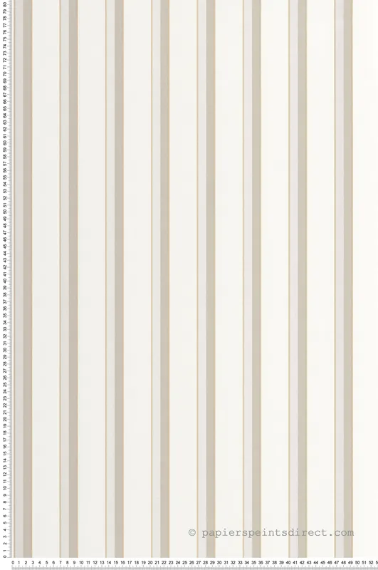 Jusqu'à Épuisement Des Stocks Papier peint Rayure Country Club beige nacré - Derby de Casadéco Réf. DERB89320129