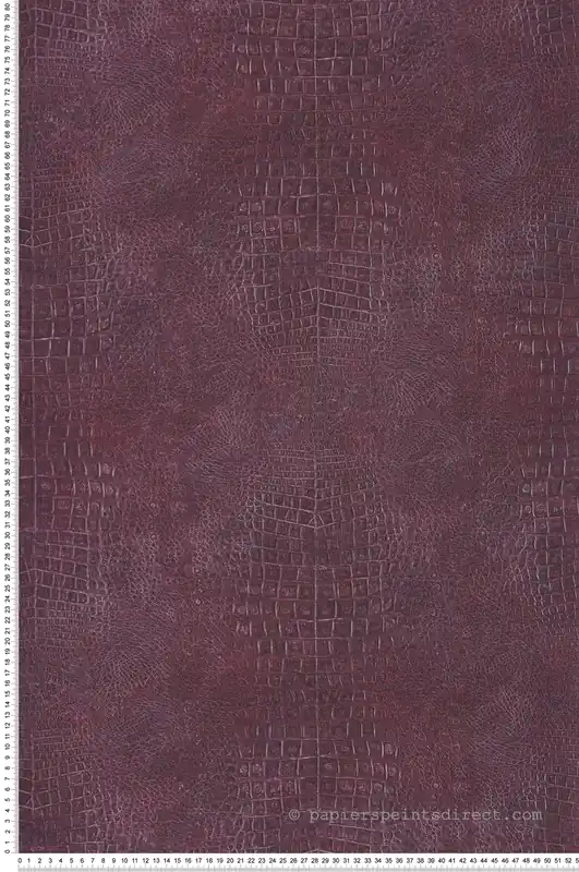 Solde Papier peint Crocodile Imprimé Réaliste prune - Sauvage 2 de Lutèce Réf. LTC-G67751