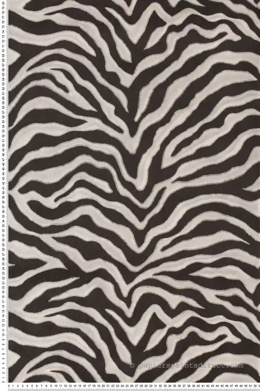 Solde Papier peint Zèbre Rayures blanc noir - Sauvage 2 de Lutèce Réf. LTC-G67491