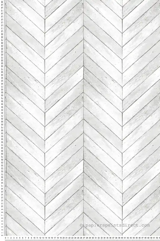 Papier peint Trompe l‘oeil Bois Chevrons gris clair - Sauvage 2 de Lutèce Réf. LTC-G68001 Seulement Aujourd'hui