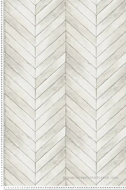 Prix Promo Papier peint Trompe l‘oeil Bois Chevron grège clair - Sauvage 2 de Lutèce Réf. LTC-G68000