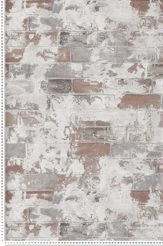 Papier peint Mur Brique Usé gris - Sauvage 2 de Lutèce Réf. LTC-G67989 Dernier Modèle
