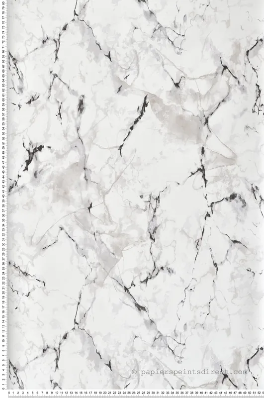 Papier peint Marbre Imitation Moderne noir blanc argenté - Sauvage 2 de Lutèce Réf. LTC-G67758 Promotion Saisonnière