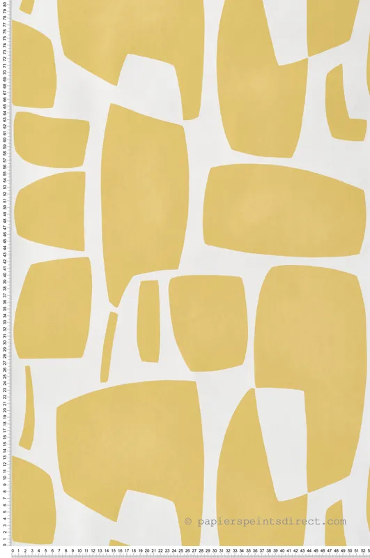 Bon Marché Papier peint Forme Géométrique Module jaune - Milano Sixties de Casadéco Réf. MISI89382442