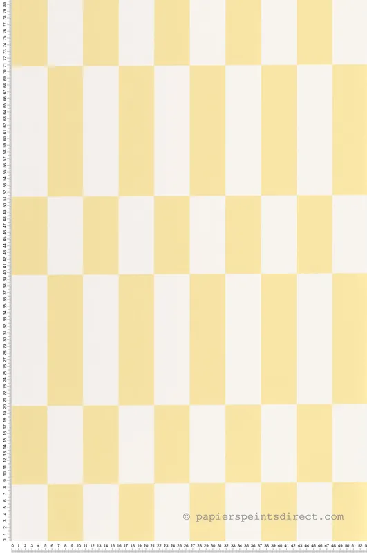 Dernier Modèle Papier peint Damier Rectangle Diner jaune blanc - Milano Sixties de Casadéco Réf. MISI89342121