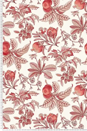 Papier peint Pomme Grenade Cecilia rouge - Delicatesse de Lutèce Réf. LTC-FD26812 Prix Choc