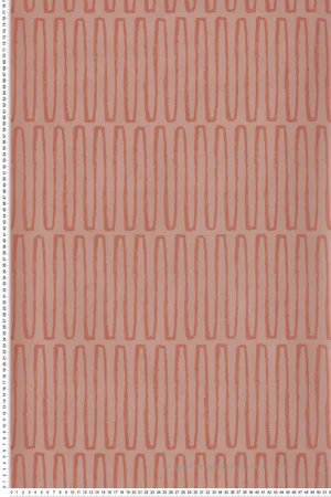 Jusqu'à Épuisement Des Stocks Papier peint Zig Zag Lars orange corail - Delicatesse de Lutèce Réf. LTC-FD26503