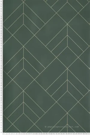 Commande En Gros Papier peint Tracé Géométrique Sander vert empire doré - Delicatesse de Lutèce Réf. LTC-FD26550