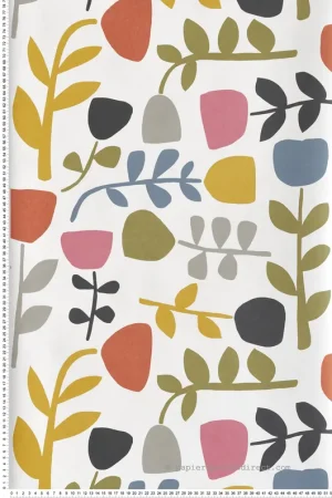 Papier peint Allover Floral Scandinave Juni multicouleurs - Delicatesse de Lutèce Réf. LTC-FD26538 Acheter En Ligne