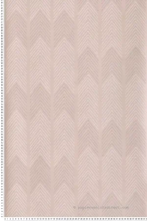 Papier peint Rayure Chevron Nyle rose poudré gris - Delicatesse de Lutèce Réf. LTC-FD26528 Acheter Direct