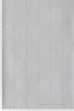 Papier peint Rayure Chevron Nyle gris acier - Delicatesse de Lutèce Réf. LTC-FD26527 Nouveauté