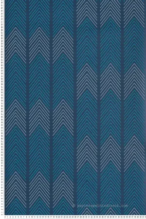 Vente Flash Papier peint Rayure Chevron Nyle bleu marine - Delicatesse de Lutèce Réf. LTC-FD26526