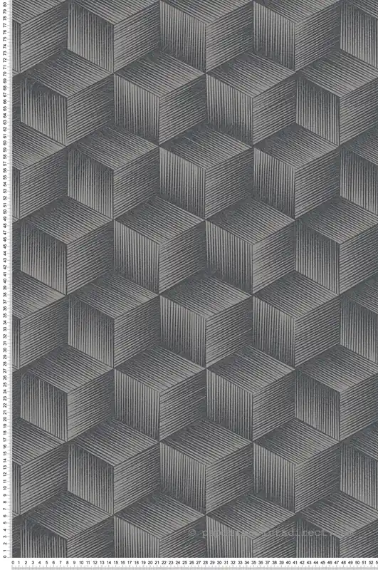 Nouvel Arrivage Papier peint Cubes 3D gris ardoise - Natural Living d‘A.S. Création Réf. AS-385064