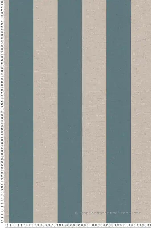Prix Promo Papier peint Rayure Large bleu canard - Natural Living d‘A.S. Création Réf. AS-386651