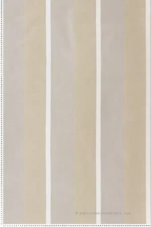 Achat Immédiat Papier peint Rayures Sinopia grège beige - La Chaux de Casamance Réf. CAS-76040100