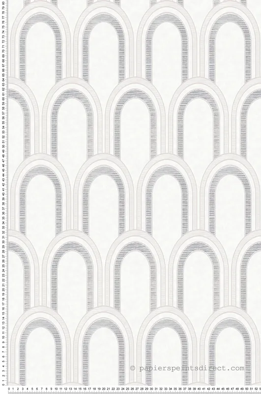 Papier peint Arches Art Déco Métal gris argenté - Arcade d‘Architects Paper Réf. 39176-4 Prix Choc