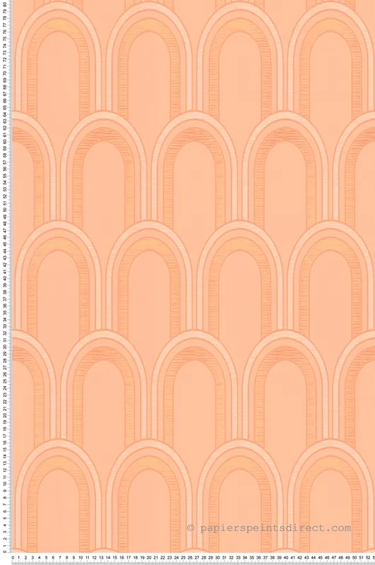 Dernière Chance Papier peint Arches Art Déco Métal corail doré - Arcade d‘Architects Paper Réf. 39176-1