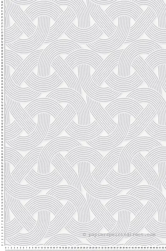 Papier peint Graphique Noeud Corde gris argenté - Arcade d‘Architects Paper Réf. 39175-4 Certifié