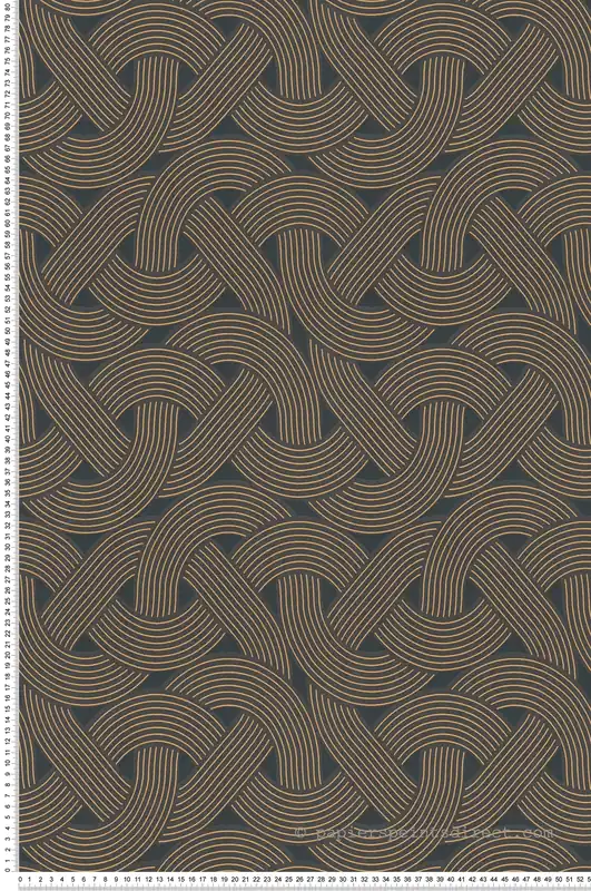 Papier peint Graphique Noeud Corde noir doré - Arcade d‘Architects Paper Réf. 39175-1 Achat Immédiat
