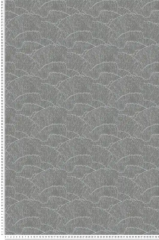 Dernier Modèle Papier peint Feuilles Abstraites Métallisées gris argenté - Arcade d‘Architects Paper Réf. 39174-4