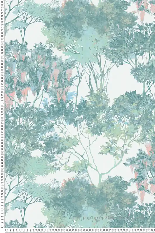 Papier peint Forêt Peinte vert bleu - Arcade d‘Architects Paper Réf. 39173-3 Authentique