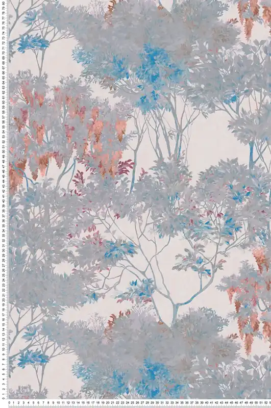 Prix Bas Papier peint Forêt Peinte gris bleu - Arcade d‘Architects Paper Réf. 39173-2