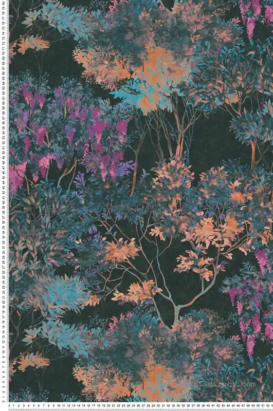 Papier peint Forêt Peinte noir fuchsia - Arcade d‘Architects Paper Réf. 39173-1 Affaire À Saisir