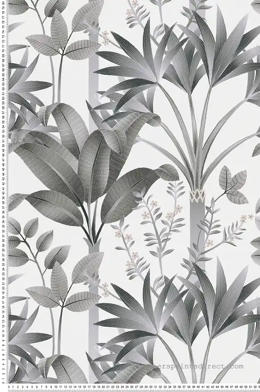 Papier peint Jungle Tropicale gris blanc - Arcade d‘Architects Paper Réf. 39172-5 Promotion Saisonnière
