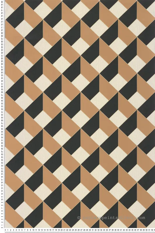 Meilleur Prix Papier peint Square noir camel - Outlines de Casélio Réf. OTLS105092953