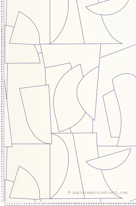 Expédié Aujourd'hui Papier peint Design Ligne Edges bleu électrique - Outlines de Casélio Réf. OTLS105020988