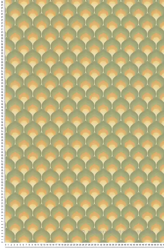 Produit De Marque Papier peint Ecailles Vintage vert jaune - Retro Chic d‘A.S. Création Réf. AS-395381