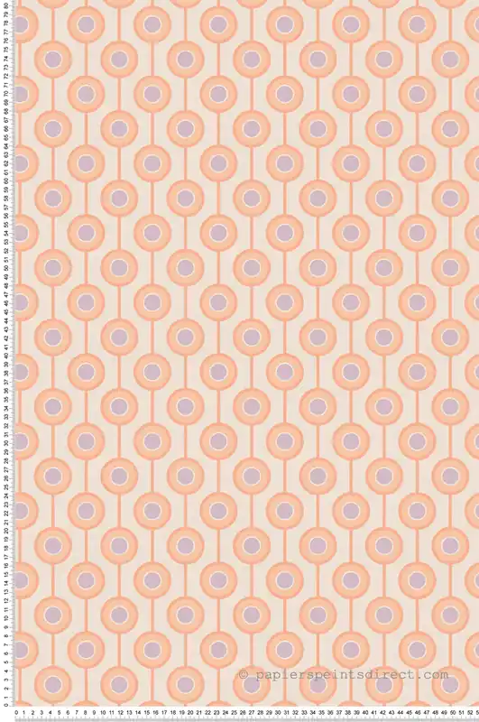 Vente Directe Papier peint Rond Art Déco saumon parme - Retro Chic d‘A.S. Création Réf. AS-395375