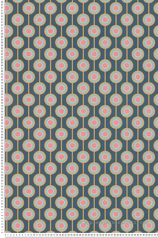 Promotion Papier peint Rond Art Déco rose bleu - Retro Chic d‘A.S. Création Réf. AS-395371
