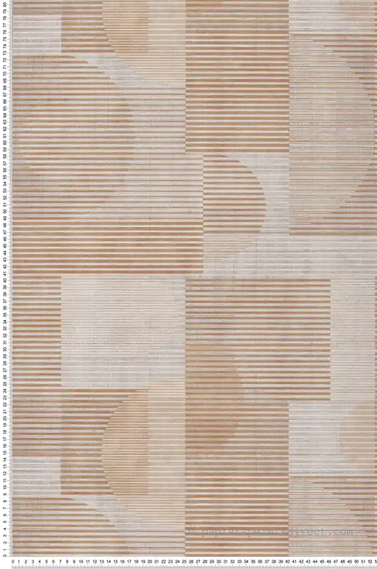Acheter Direct Papier peint Géométrique Cercle marron beige gris - Allure de Lutèce Réf. LTC-AL26281