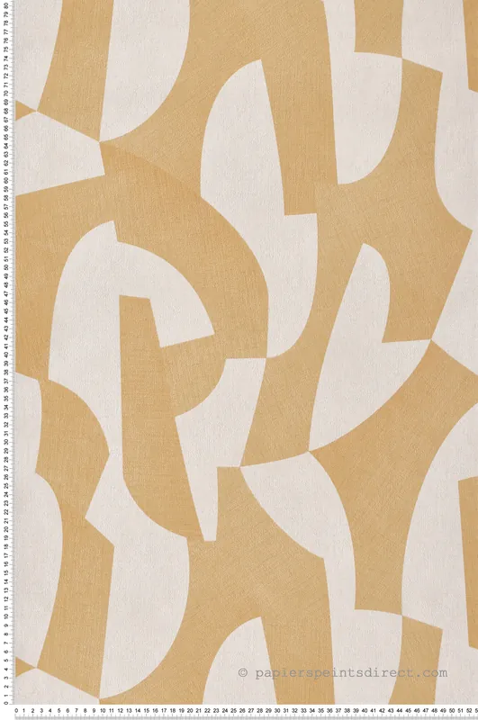 Papier peint Forme Découpe jaune écru - Allure de Lutèce Réf. LTC-AL26271 Acheter Direct