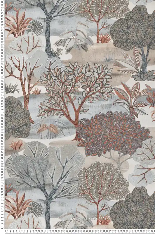 Expédition Rapide Papier peint Arbre Parc marron bleu - Allure de Lutèce Réf. LTC-AL26251