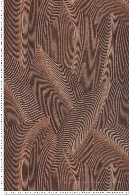 Expédié Aujourd'hui Papier peint Feuille Ethnique marron - Allure de Lutèce Réf. LTC-AL26222