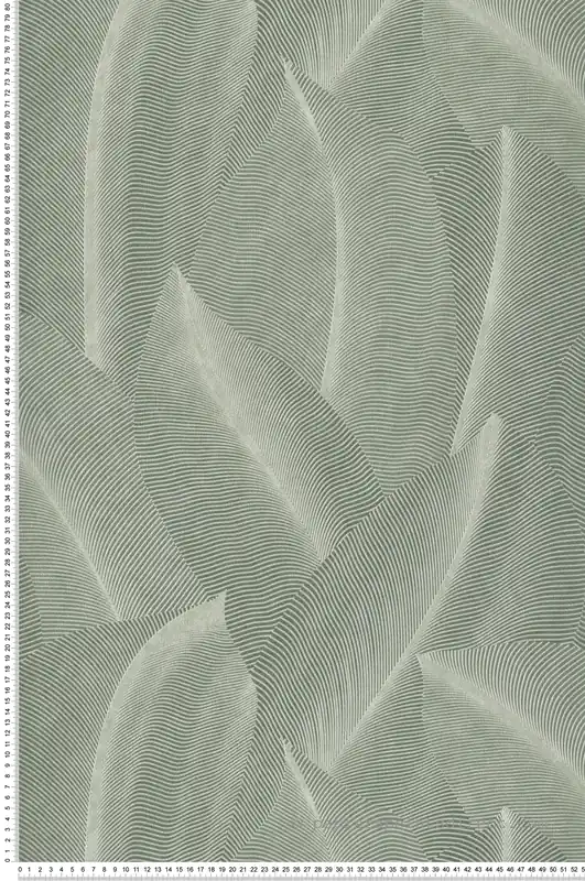 Offre Limitée Papier peint Feuille Ethnique vert lichen - Allure de Lutèce Réf. LTC-AL26221