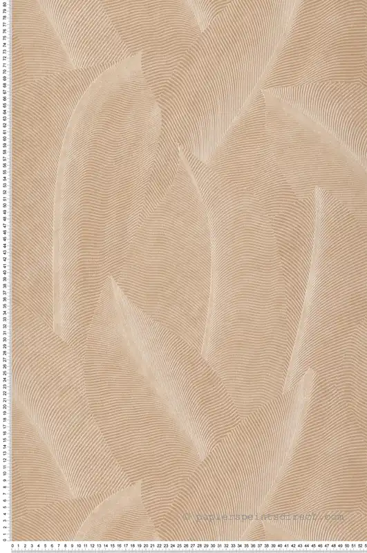 Papier peint Feuille Ethnique beige - Allure de Lutèce Réf. LTC-AL26220 Nouvel Arrivage