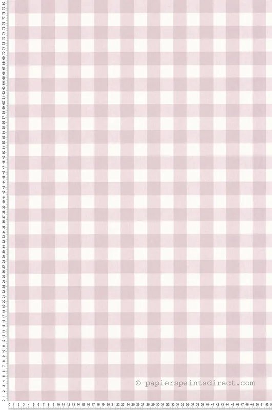 Nouveauté Papier peint Vichy Carreaux Victoria parme - Let‘s Go Girls! de Casélio Réf. LGG104420510