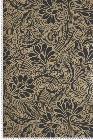 Papier peint Fleur Baroque Eden noir doré - V&A Decorative Papers d‘Initiales Réf. INI-31117304 Solde