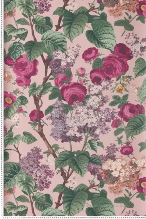 Papier peint Fleur Vintage Floribunda rose blush - V&A Decorative Papers d‘Initiales Réf. INI-31116802 Prix Choc